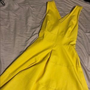 Banana Republic flared yellow dress